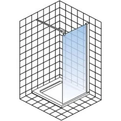 Schulte Walk In Frontteil Alexa Style 2.0 Dekor Frame Mattschwarz 200 X 90 Cm -Dusch Raum 4060991070884 2053 5