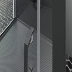 Schulte ExpressPlus Komplettdusche-Schiebetür Bali Mattschwarz 215 Cm X 115 Cm -Dusch Raum 4060991074998 2053 CU 09