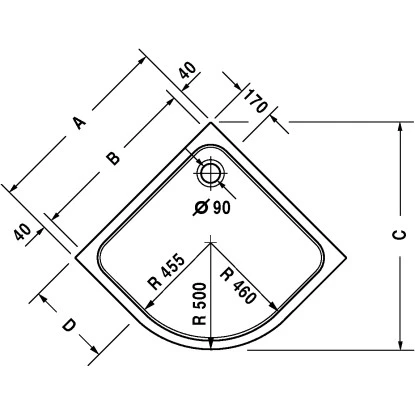 Duravit Duschschwanne D-Code 90 Cm X 90 Cm Viertelkreis Weiß 2 Duravit Duschschwanne D-Code 90 Cm X 90 Cm Viertelkreis Weiß – Bild 2