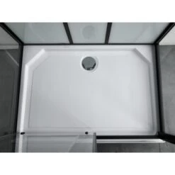 Sanotechnik Komplettduschkabine Sky 3 CL75 Schwarz -Dusch Raum 447532 4633 4