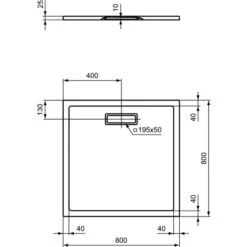 Ideal Standard Quadratische-Duschwanne Ultra Flat New 80 Cm X 80 Cm Weiß -Dusch Raum 606320 3049 5