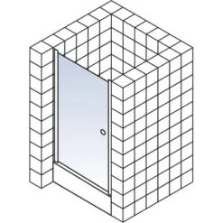 Schulte ExpressPlus Drehtür In Nische Garant Alu Natur Rechts 200x100cm -Dusch Raum 63368 2053 4060991056079 2