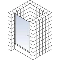 Schulte ExpressPlus Drehtür In Nische Garant Alu Natur Rechts 200x100cm -Dusch Raum 63368 2053 4060991056079 5