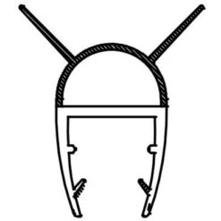 Dichtleiste Für Duschkabinen 2er-Set 8 Mm Glasstärke -Dusch Raum 702407 4633 4
