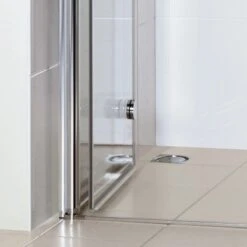 Breuer Eckeinstieg DrehfalttürElana Komfort Chrom Klarglas 80 X 80 Cm -Dusch Raum 70 ElanaKomfort anklappbar