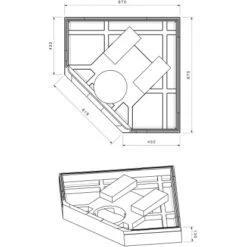 Duschwannenträger Für Ottofond Maui F90 Fünfeck 90 Cm X 90 Cm -Dusch Raum 765881 4034 17014477 2