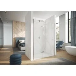 Hüppe Schwingtür Design Pure Festes Segment BxH: 80 Cm X 200 Cm Black Edition