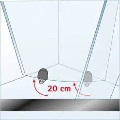 Schulte ExpressPlus Runddusche Kristall/Trend Inkl. Duschwanne 80x80cm -Dusch Raum tail abklappmechanismaus a